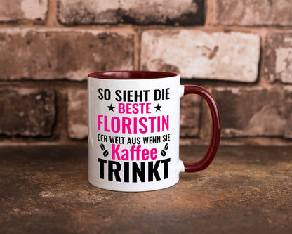 Kaffee trinkt: Floristin | Blumen Verkäuferin lustiger Spruch Geschenk Humor