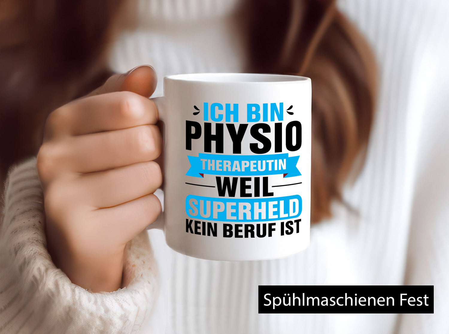 Physio Therapeut | Superheld Arbeit lustig Kollegen Büro Geschenk Tasse