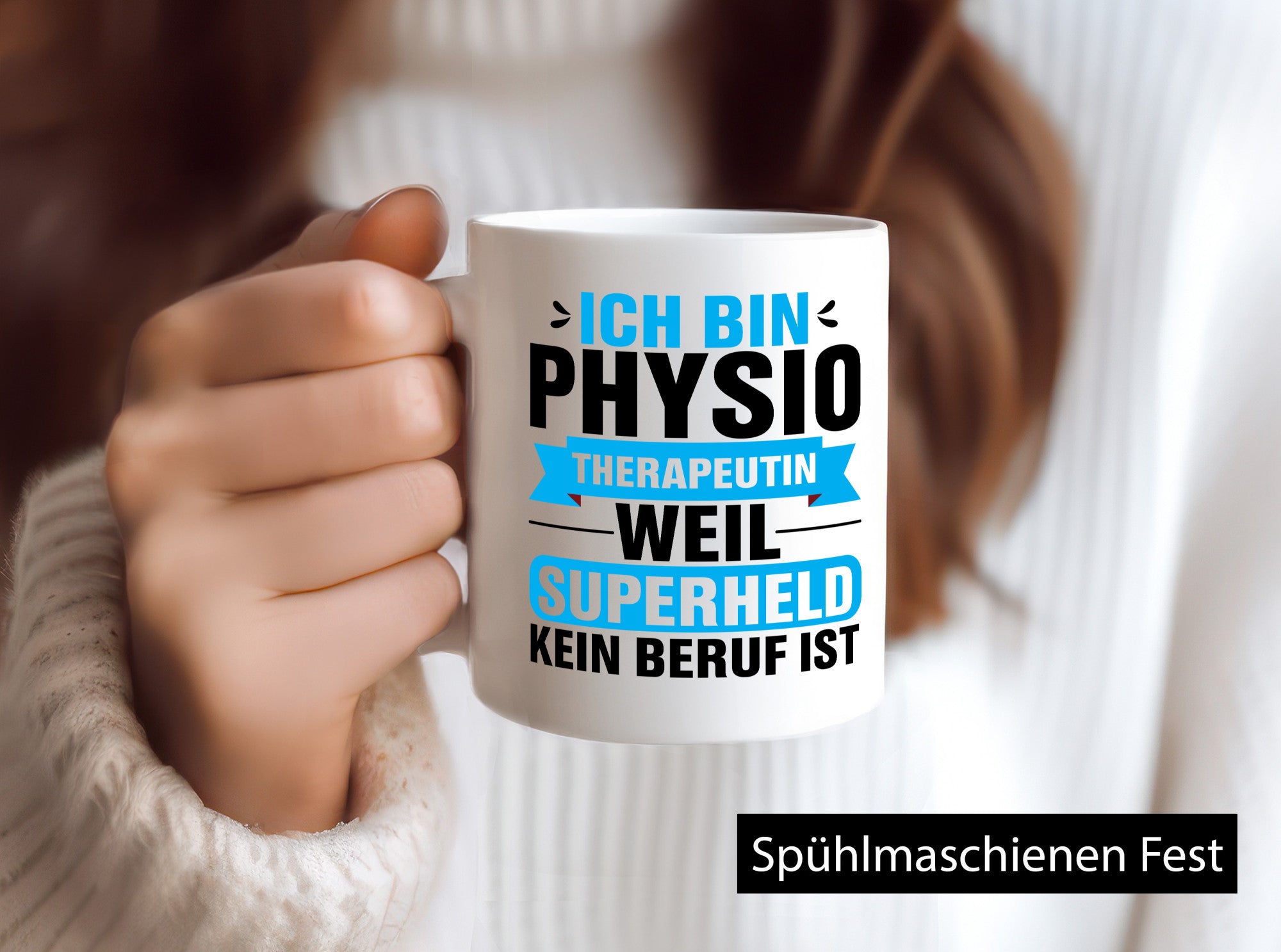 Physio Therapeut | Superheld Arbeit lustig Kollegen Büro Geschenk Tasse