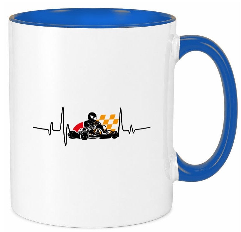 Go Kart Herzschlag | Kartsport Fan Fahrer Motor Geschenk Humor Geschenkidee Tasse