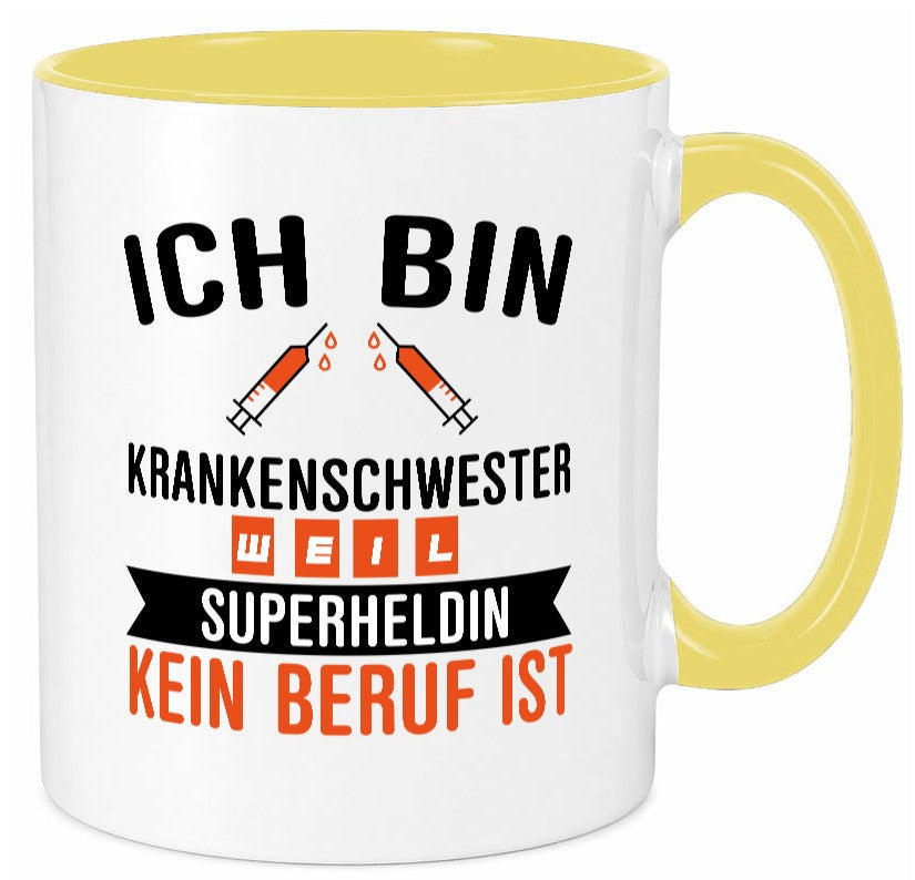 Krankenschwester Superheldin | Beruf Tasse Pflegerin Humor Arbeit Kollegen Büro