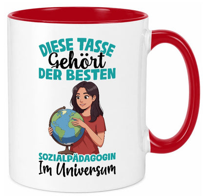 Im Universum: Sozialpädagogin | Humor Pädagogin lustig Geschenkidee Geschenk Tasse