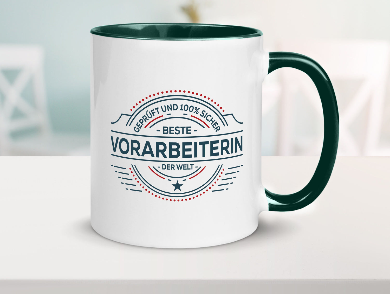 Geprüft und sicher: Vorarbeiterin | Kollegin Teamleiter Humor Arbeit Kollegen