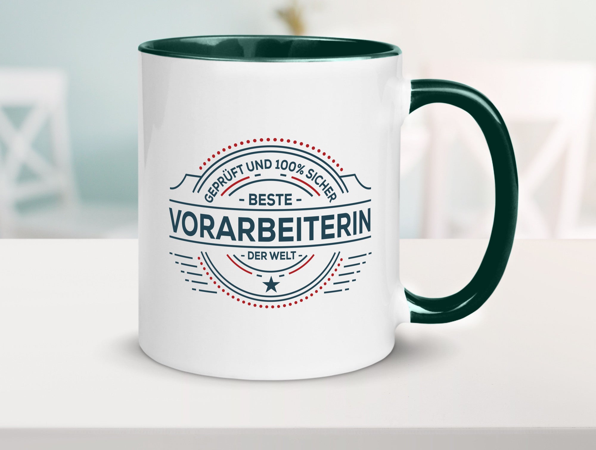 Geprüft und sicher: Vorarbeiterin | Kollegin Teamleiter Humor Arbeit Kollegen