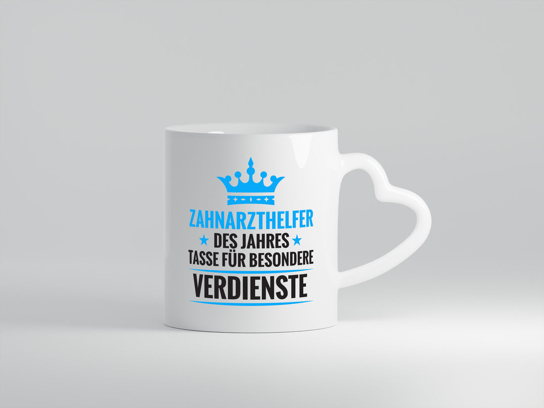 Besonderer Verdienst: Zahnarzthelfer | Zahnmedizin Geschenk Humor Geschenkidee Tasse