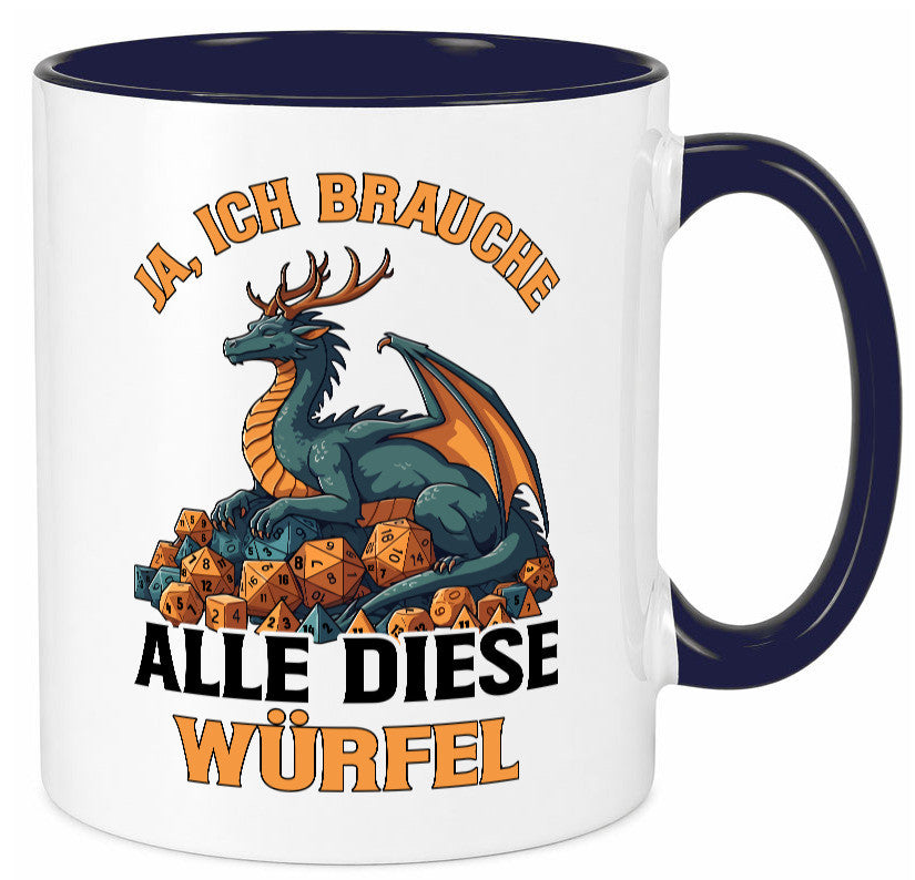 Ja ich brauche alle diese Würfel | Drache Rollenspiel v2 Geschenk Humor