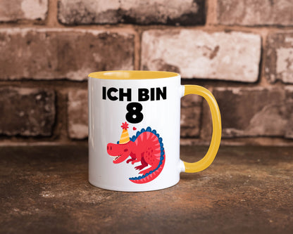 8. Geburtstag | Dino Dinosaurier 8 Jahre lustig Geschenkidee Geschenk Tasse