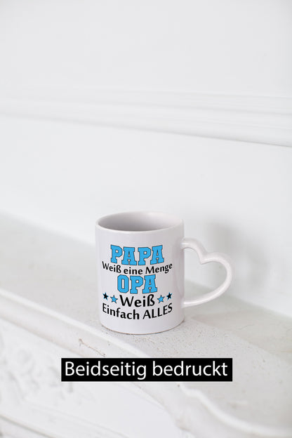 Papa weiß eine Menge, Opa alles | Sterne lustig Familie Geschenkidee Geschenk