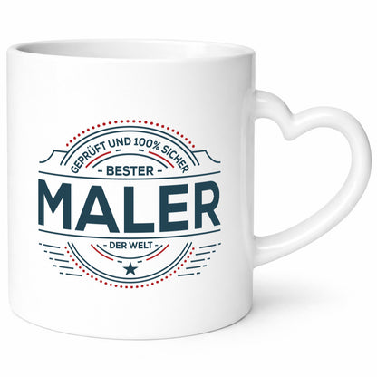 Geprüft und sicher: Maler | Malerei lustig Humor Geschenkidee Geschenk Tasse