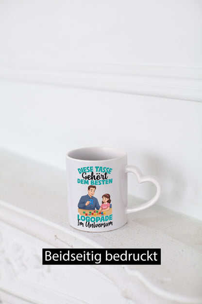 Im Universum: Logopäde | Sprachtherapie lustig Humor Geschenkidee Geschenk Tasse