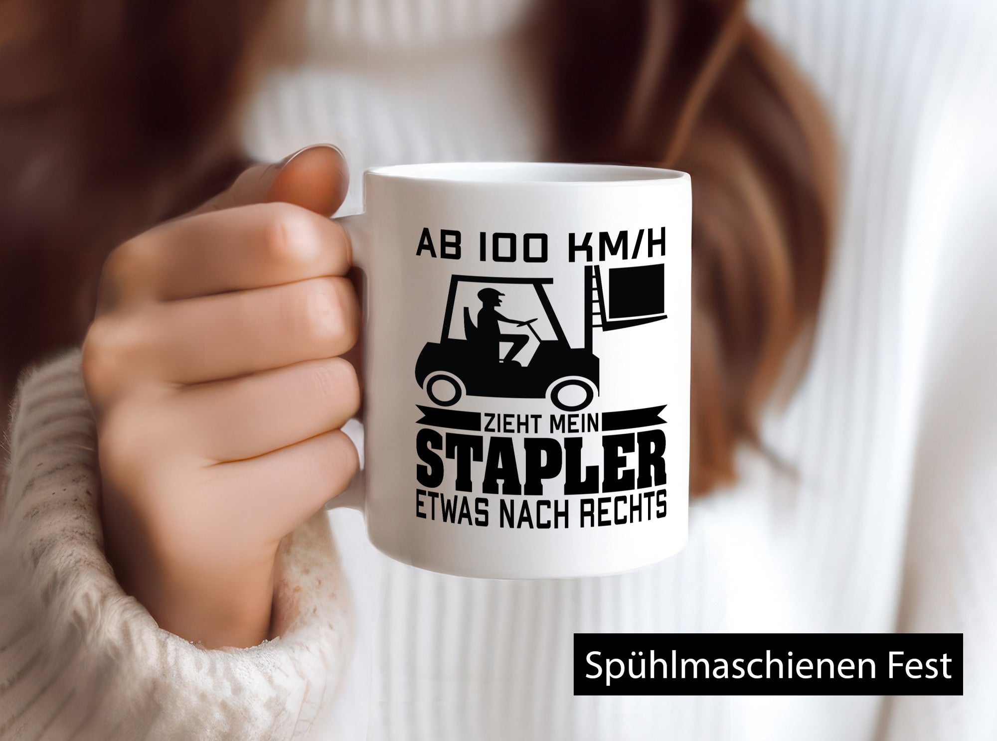 Mein Stapler zieht nach rechts | Staplerfahrer lustiger Spruch Geschenk Humor