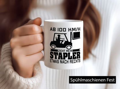 Mein Stapler zieht nach rechts | Staplerfahrer lustiger Spruch Geschenk Humor