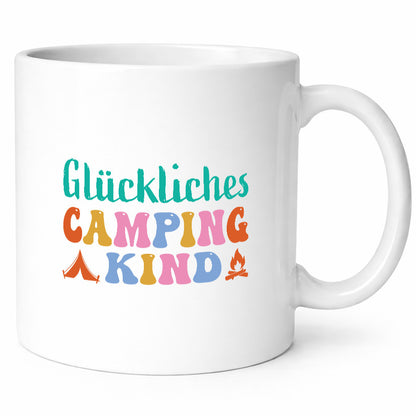 Glückliches | Camping Kind lustiger Spruch Geschenk Humor Geschenkidee Tasse