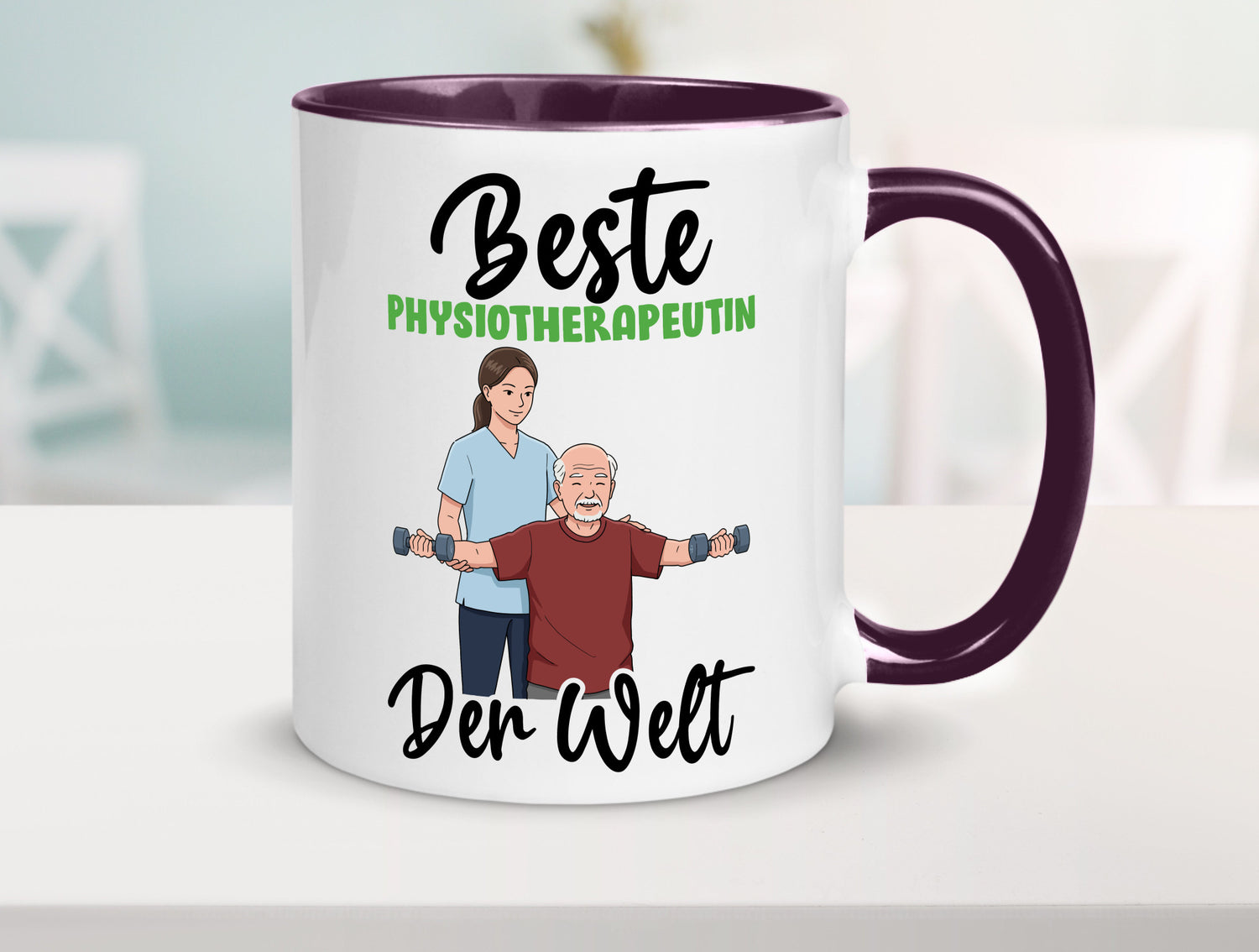 Beste Physiotherapeutin v3 lustig Humor Geschenkidee Geschenk Tasse