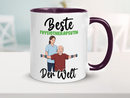 Beste Physiotherapeutin v3 lustig Humor Geschenkidee Geschenk Tasse