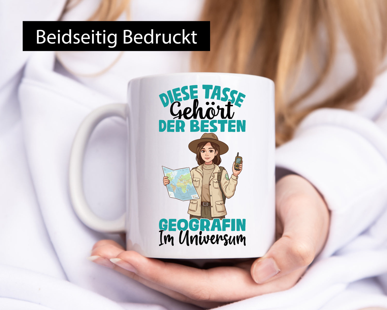 Im Universum: Geografin | Geografie Geschenkidee Humor Tasse