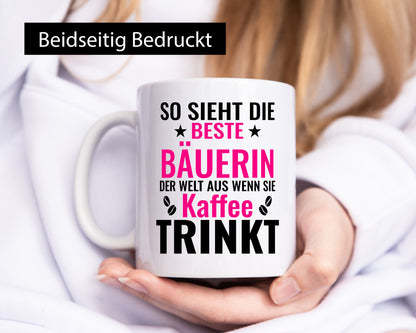 Kaffee trinkt: Bäuerin | Bauernhof Landwirtschaft Geschenk Humor Geschenkidee