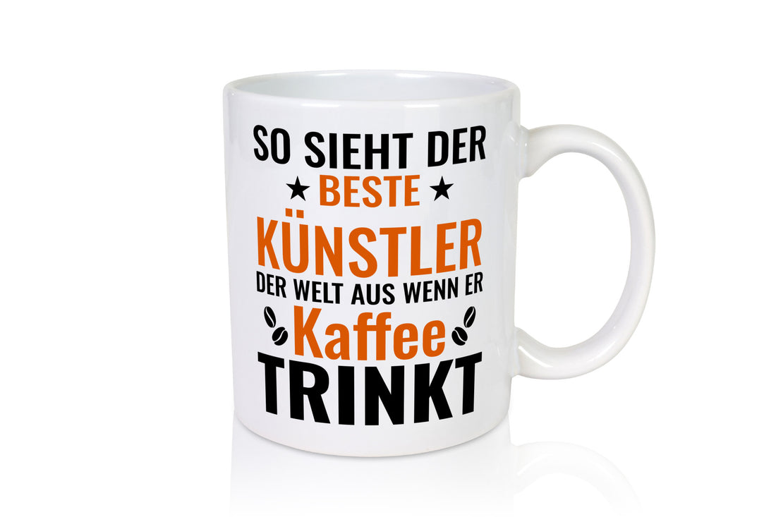 Kaffee trinkt: Künstler | Kunst Geschenkidee Humor Tasse