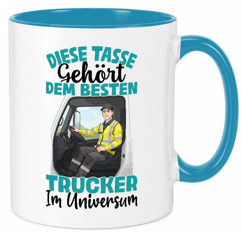 Im Universum: Trucker | LKW Fahrer Beruf Humor Arbeit Kollegen Büro Tasse
