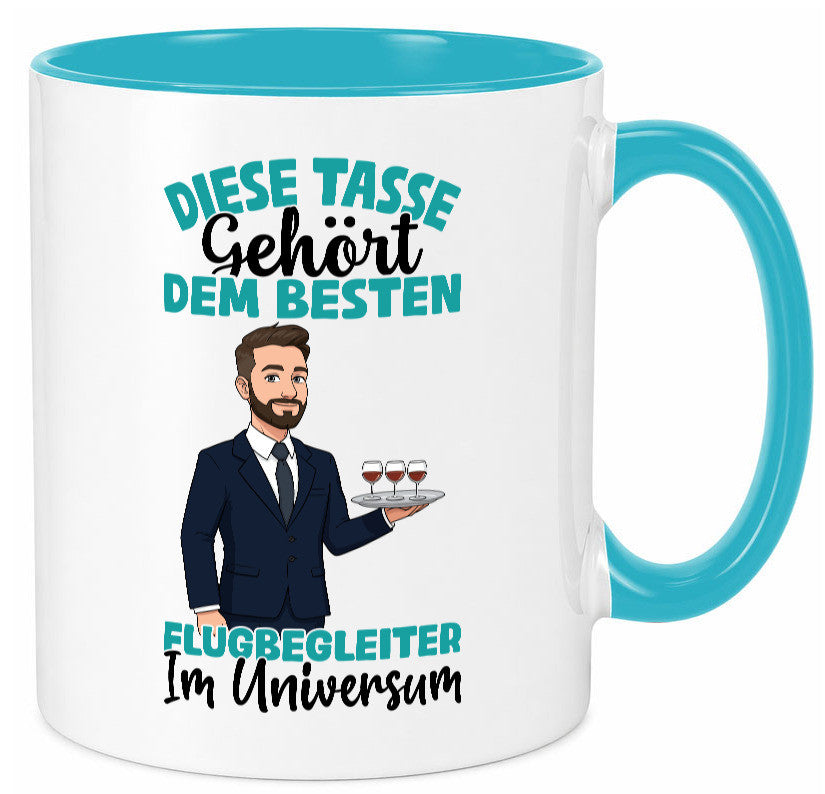 Im Universum: Flugbegleiter | Steward Flughafen Humor Geschenkidee Tasse