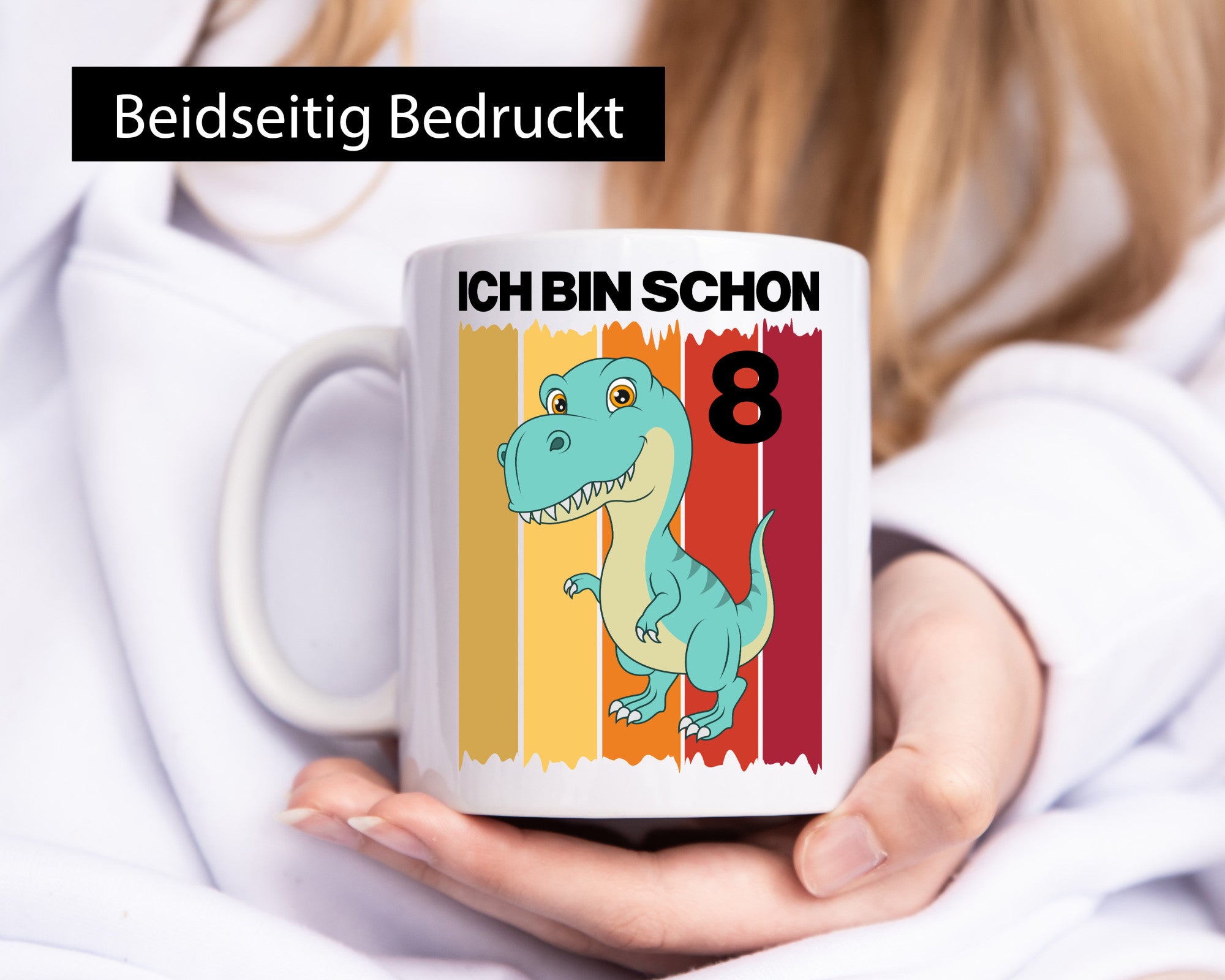8. Geburtstag | 8 Jahre Dinosaurier Geschenkidee Humor Tasse