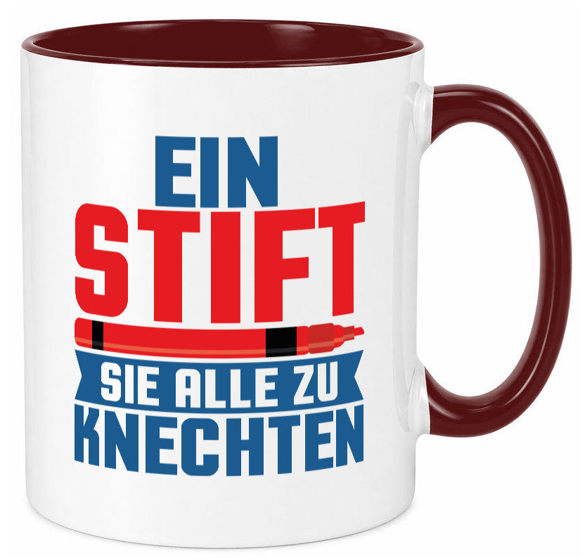 Knechten | Lehrerin Lehrer Unterricht Kollege v2 lustiger Spruch Geschenk Tasse