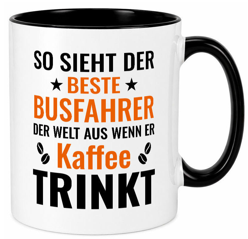 Kaffee trinkt: Busfahrer | Berufsfahrer Fahrer Geschenk Arbeit Kollegen Büro