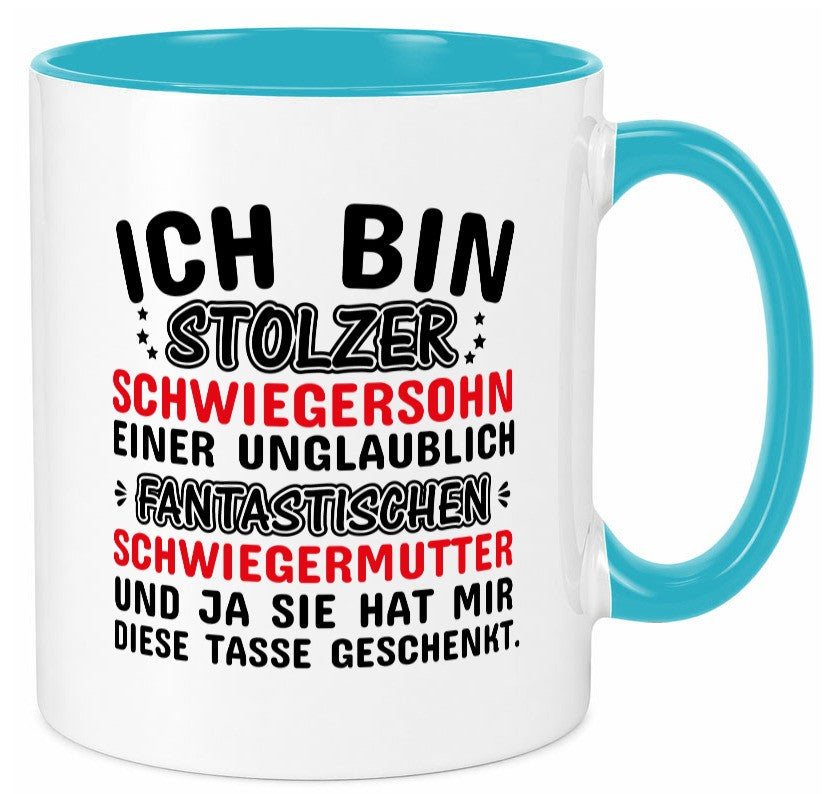 Stolzer Schwiegersohn einer Schwiegermutter Geschenkidee Familie Humor Tasse