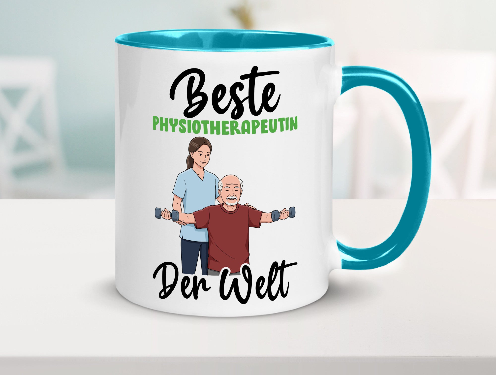 Beste Physiotherapeutin v3 lustig Humor Geschenkidee Geschenk Tasse