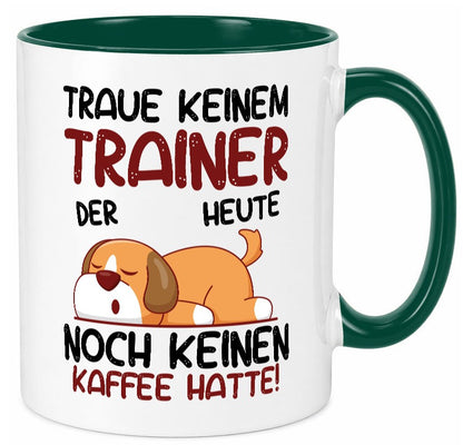 Traue keinem Trainer | Verein Sport Humor Geschenkidee Tasse