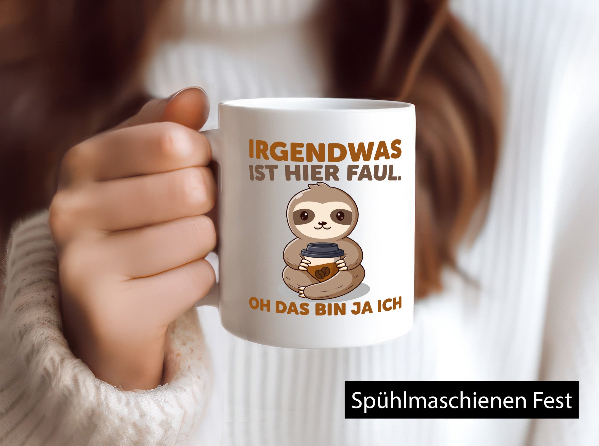 Ich bin faul | Faultier Morgenkaffee Morgenmuffel Geschenk Tierliebhaber Humor