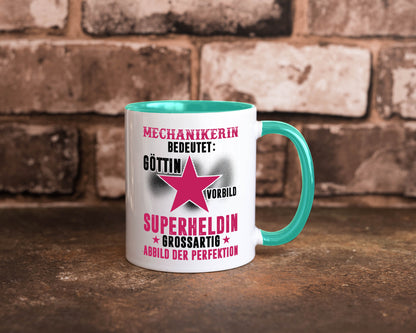 Bedeutung von Mechanikerin | KFZ Geschenkidee Humor Tasse