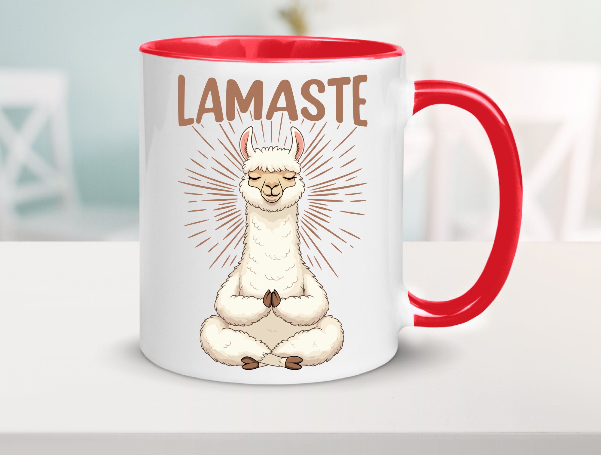 Lamaste | Lama Namaste lustiger Spruch Geschenk Humor Geschenkidee Tasse