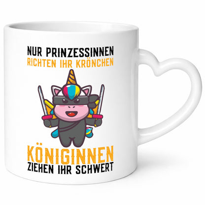 Königinnen ziehen ihr Schwert | Einhorn Prinzessin Geschenk Humor Geschenkidee