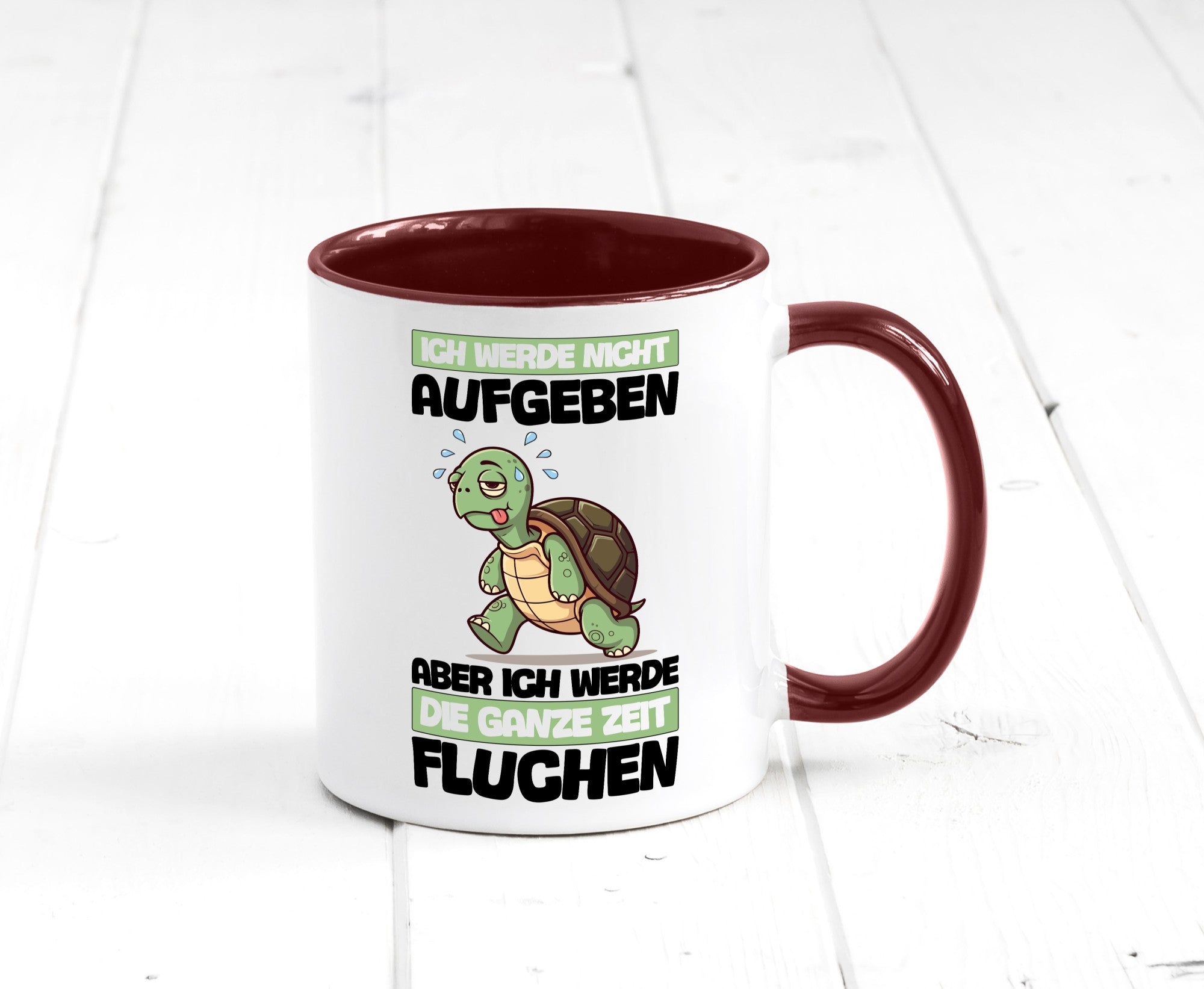 Ich geb nicht auf werde aber fluchen | Schildkröte Joggen v2 Humor Geschenkidee