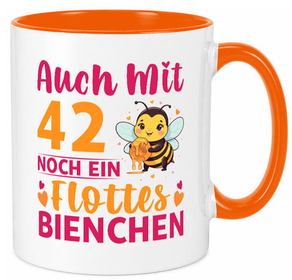 42. Geburtstag | Flottes Bienchen 42 Jahre Humor Geschenkidee Tasse