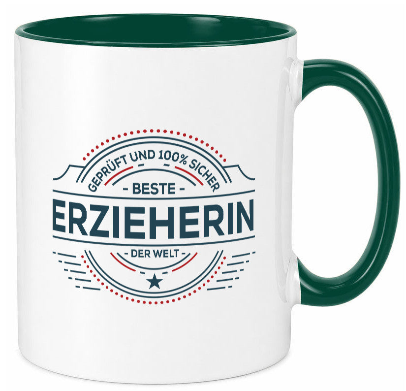 Geprüft und sicher: Erzieherin | Pädagogin Schule Geschenk Humor Geschenkidee