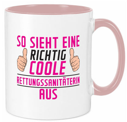 Richtig Coole Rettungssanitäterin | Sanitäter lustiger Spruch Geschenk Humor Tasse