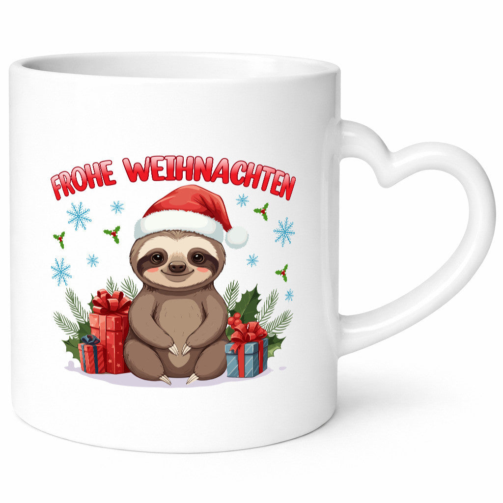 Frohe Weihnachten | Faultier Humor Tierliebhaber Geschenkidee Tasse