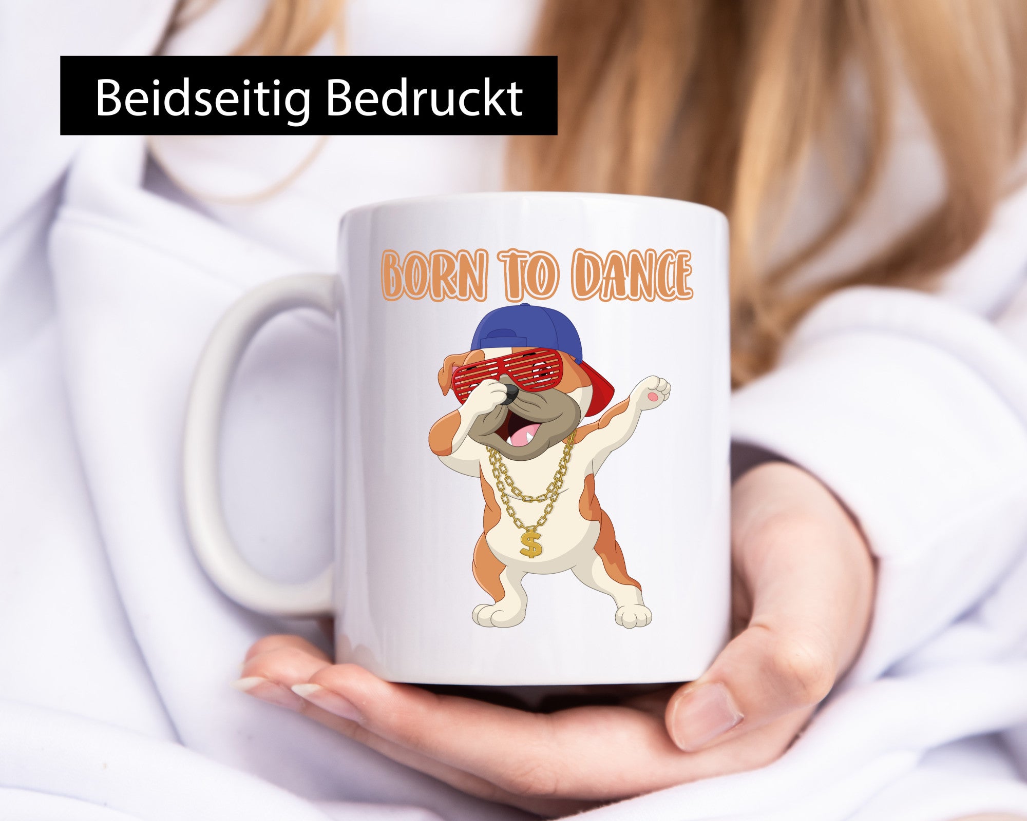 Born to dance | Mops Tasse Tänzer lustiger Hund Geschenkidee Tierliebhaber Humor