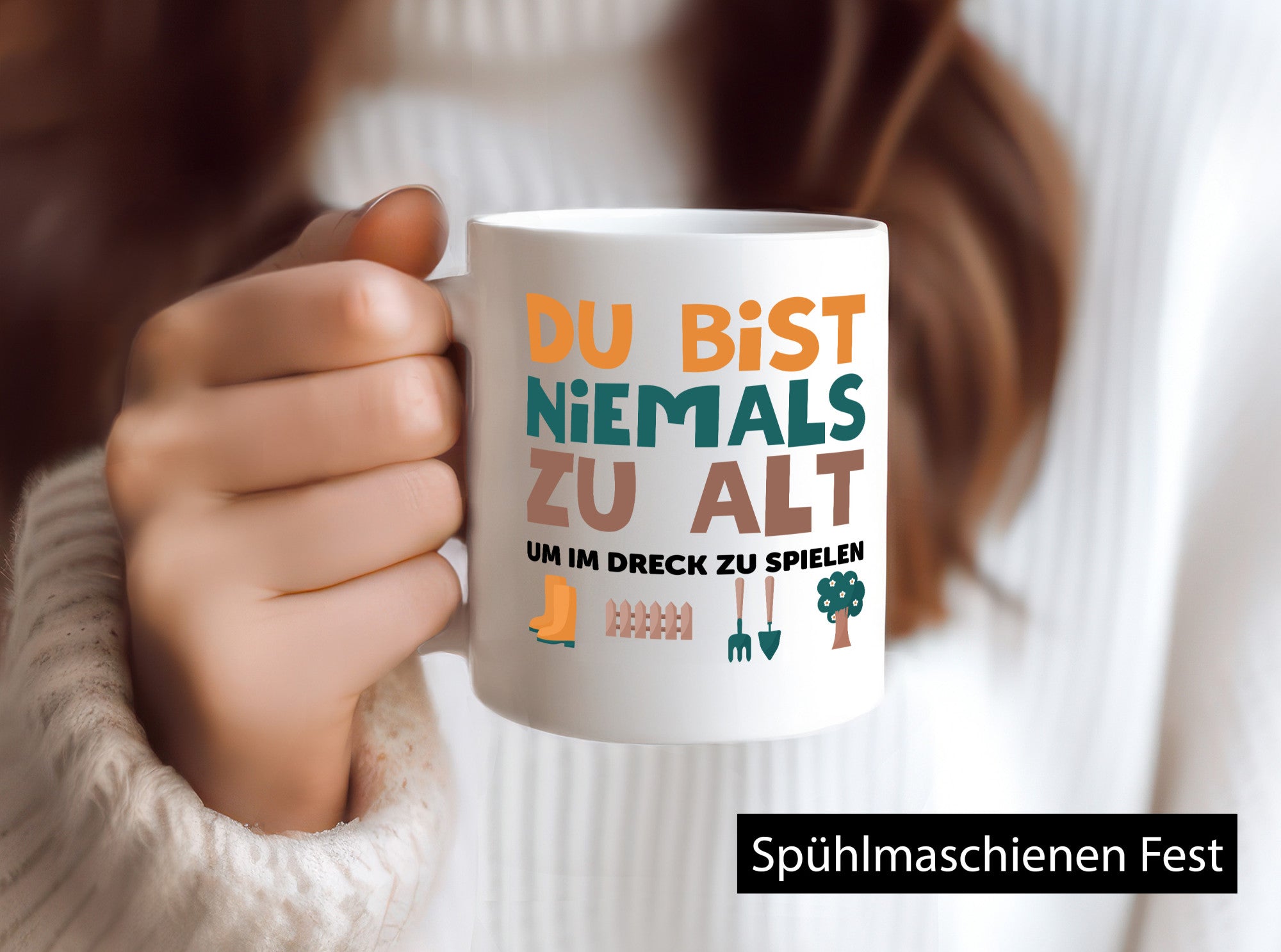 Du bist niemals zu alt | Gärtner Gartenarbeit Dreck lustig Arbeit Kollegen Büro