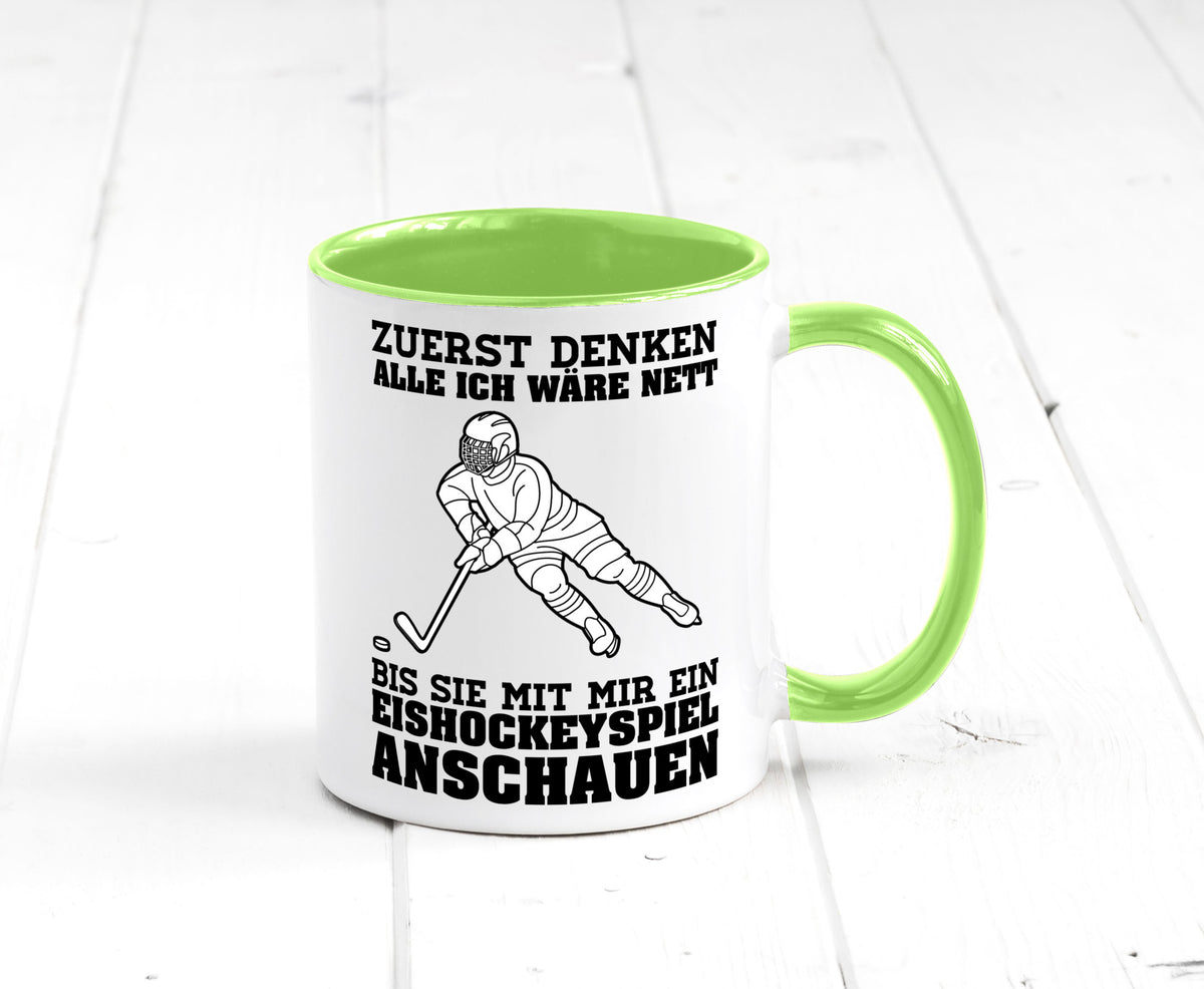 Eishockeyspiel | Eishockeyfan Tasse Eishockeyspieler Humor Geschenkidee
