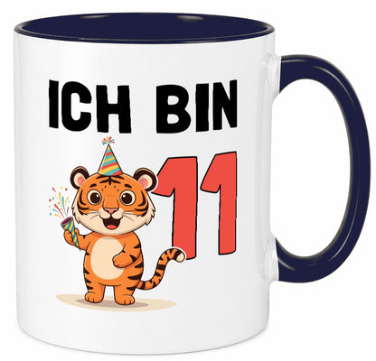 11. Geburtstag | 11 Jahre Tiger lustig Geschenkidee Geschenk Tasse