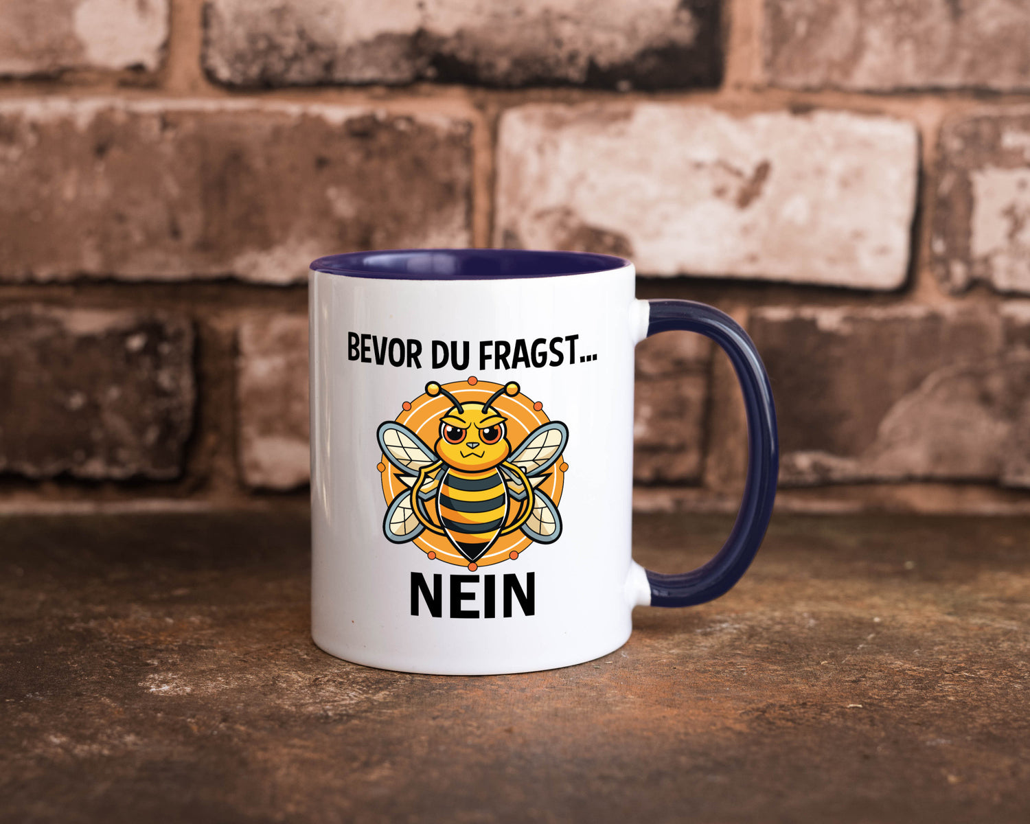 Bevor du fragst... Nein | Hummeln v2 lustig Humor Geschenkidee Geschenk Tasse