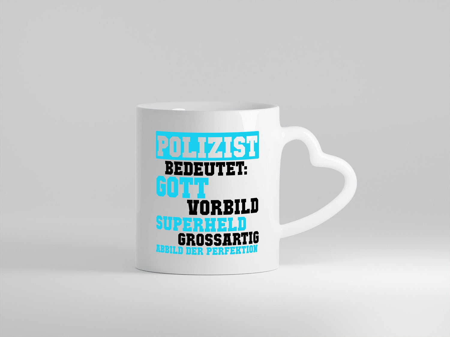 Polizist | Gott Superheld Vorbild Perfektion Polizei Humor Geschenkidee Tasse