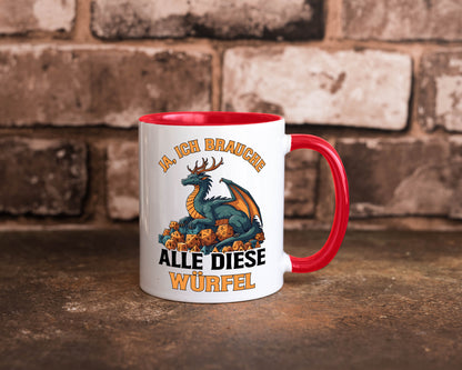 Ja ich brauche alle diese Würfel | Drache Rollenspiel v2 Geschenk Humor
