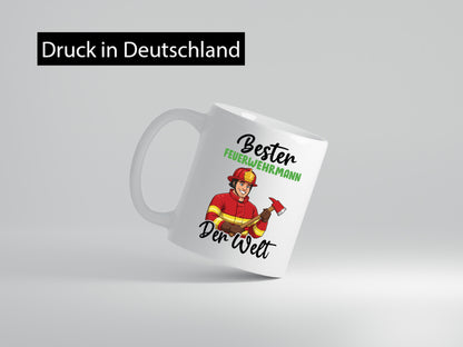 Bester Feuerwehrmann | Feuerwehr v2 Humor Geschenkidee Tasse