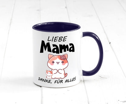 Liebe Mama Danke, für alles | Muttertag Beste Geschenk Familie Geschenkidee Tasse