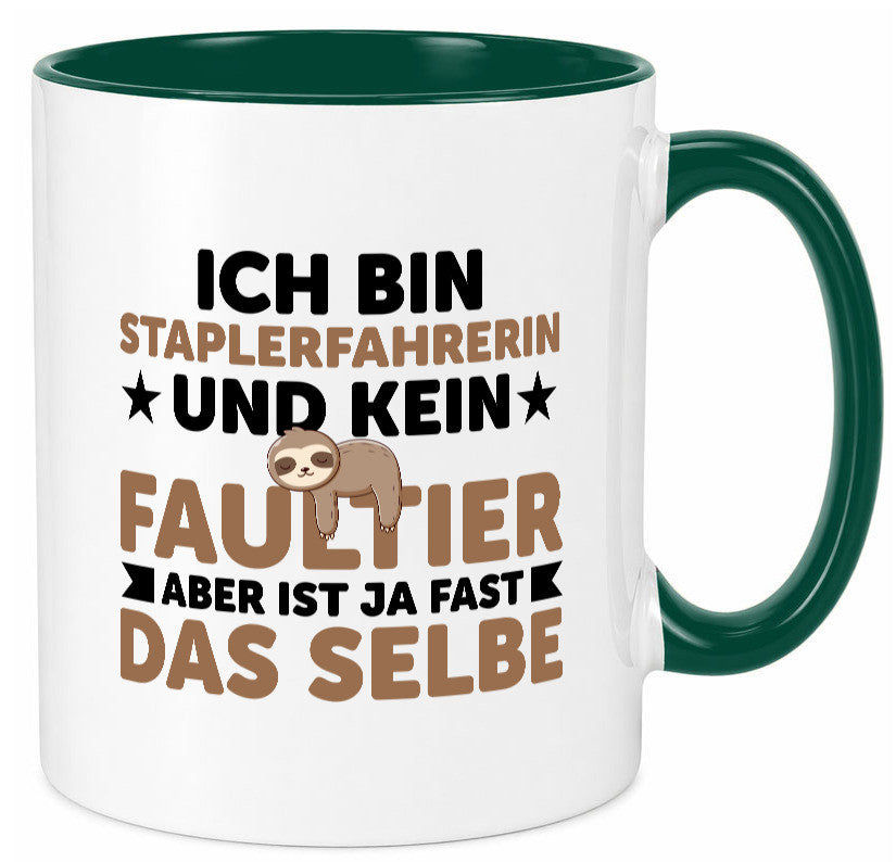Ich bin kein Faultier: Staplerfahrerin | Gabelstapler lustiger Spruch Geschenk