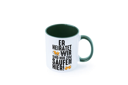 JGA | Er heiratet Junggesellenabschied Polterabend v2 lustiger Spruch Geschenk